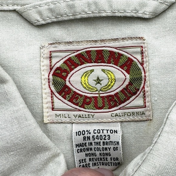 Banana Republic Other - Vintage 1980s Banana Republic L Large Safari Jacket Shirt Shacket Cream Cotton
